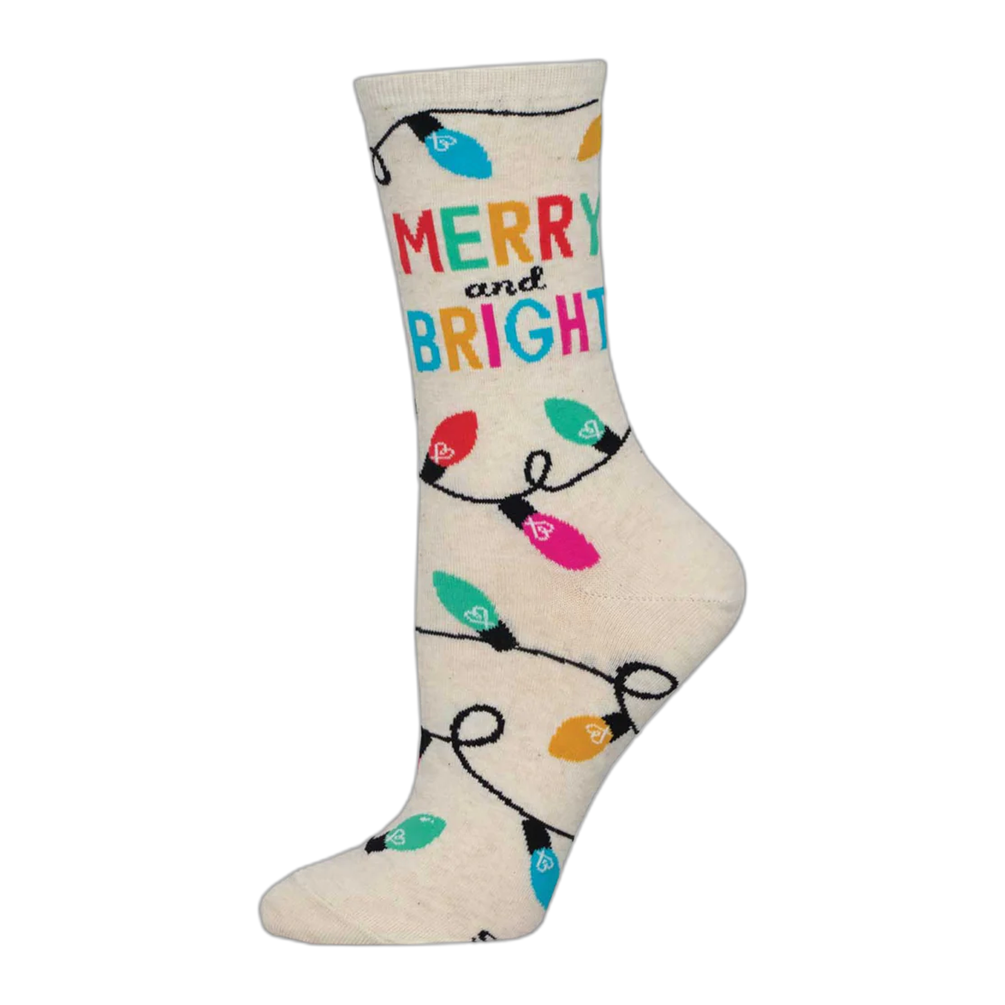 Socksmith - Merry And Bright - Ivory Heather / ONE SIZE