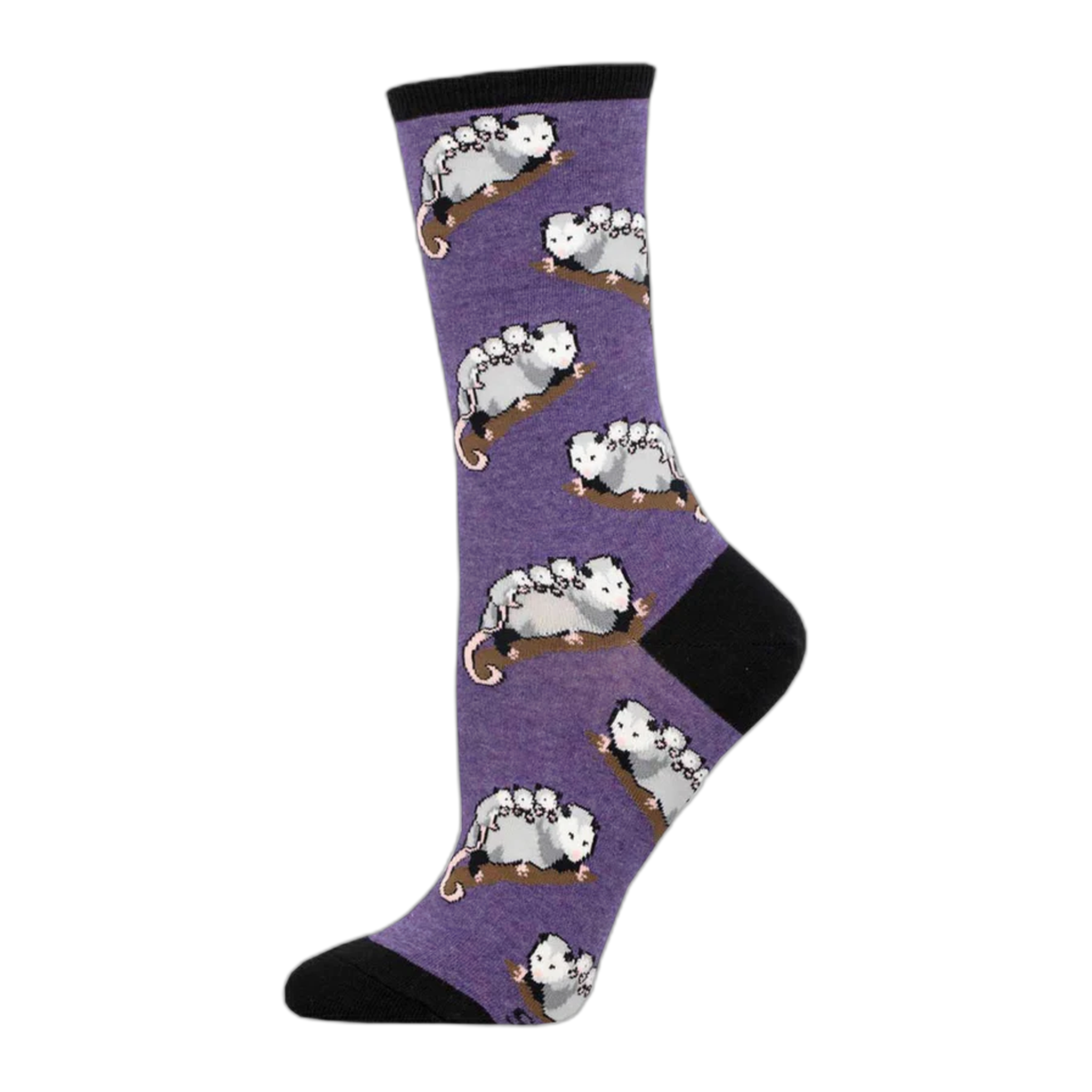 Socksmith - Opossum Posse - Purple Heather / One Size