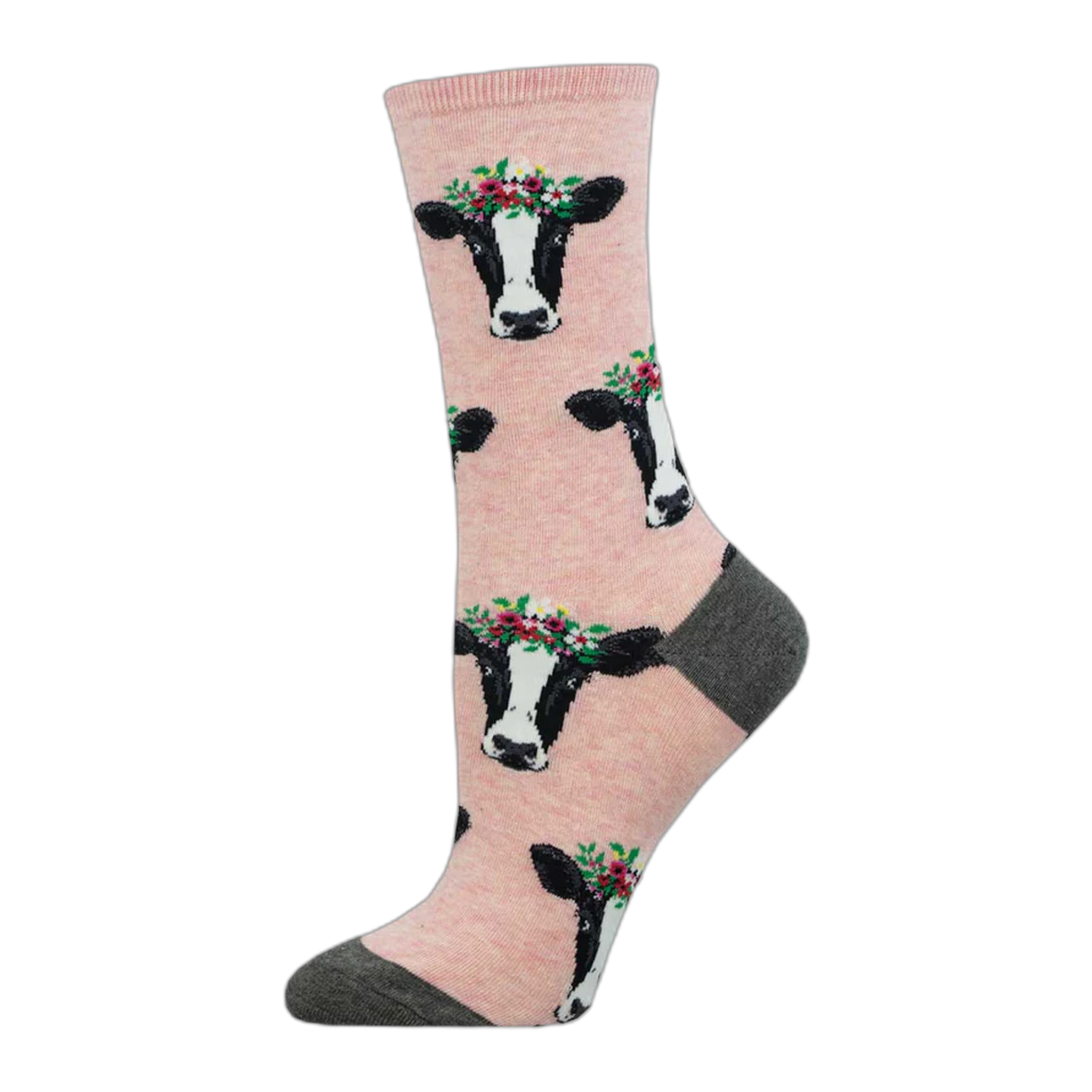 Socksmith - Wow Cow - Pink Heather / One Size