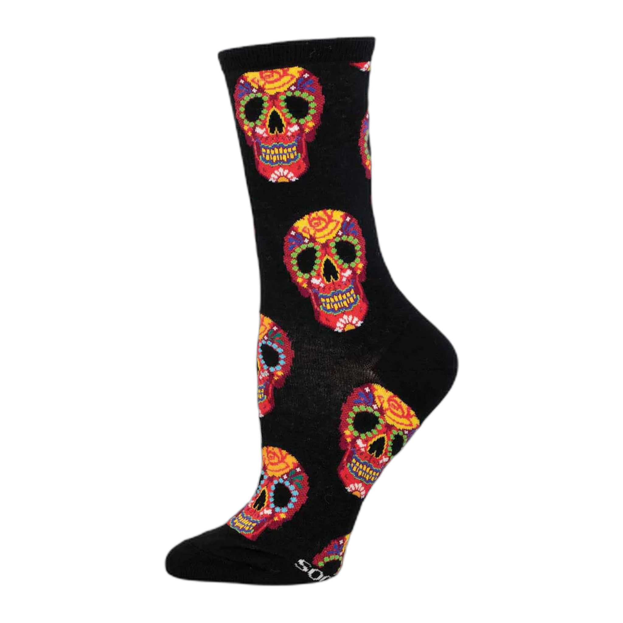 Socksmith - Dia De Lost Muertos Skull Socks - Red / One Size