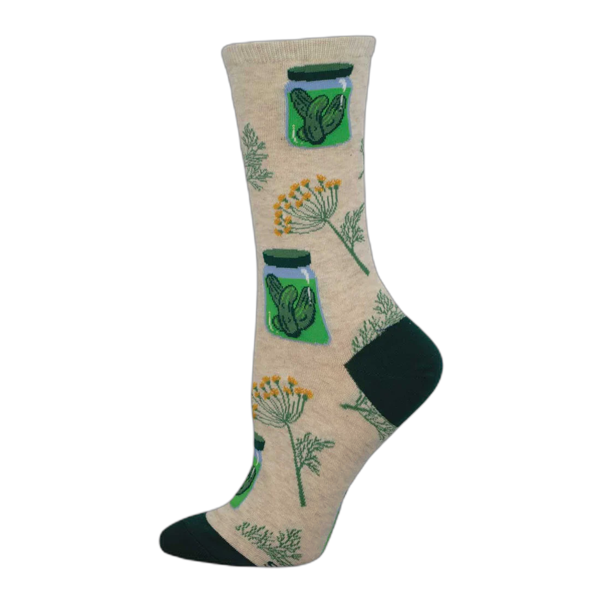 Socksmith - Pickle Lovers Paradise - Ivory Heather / One Size