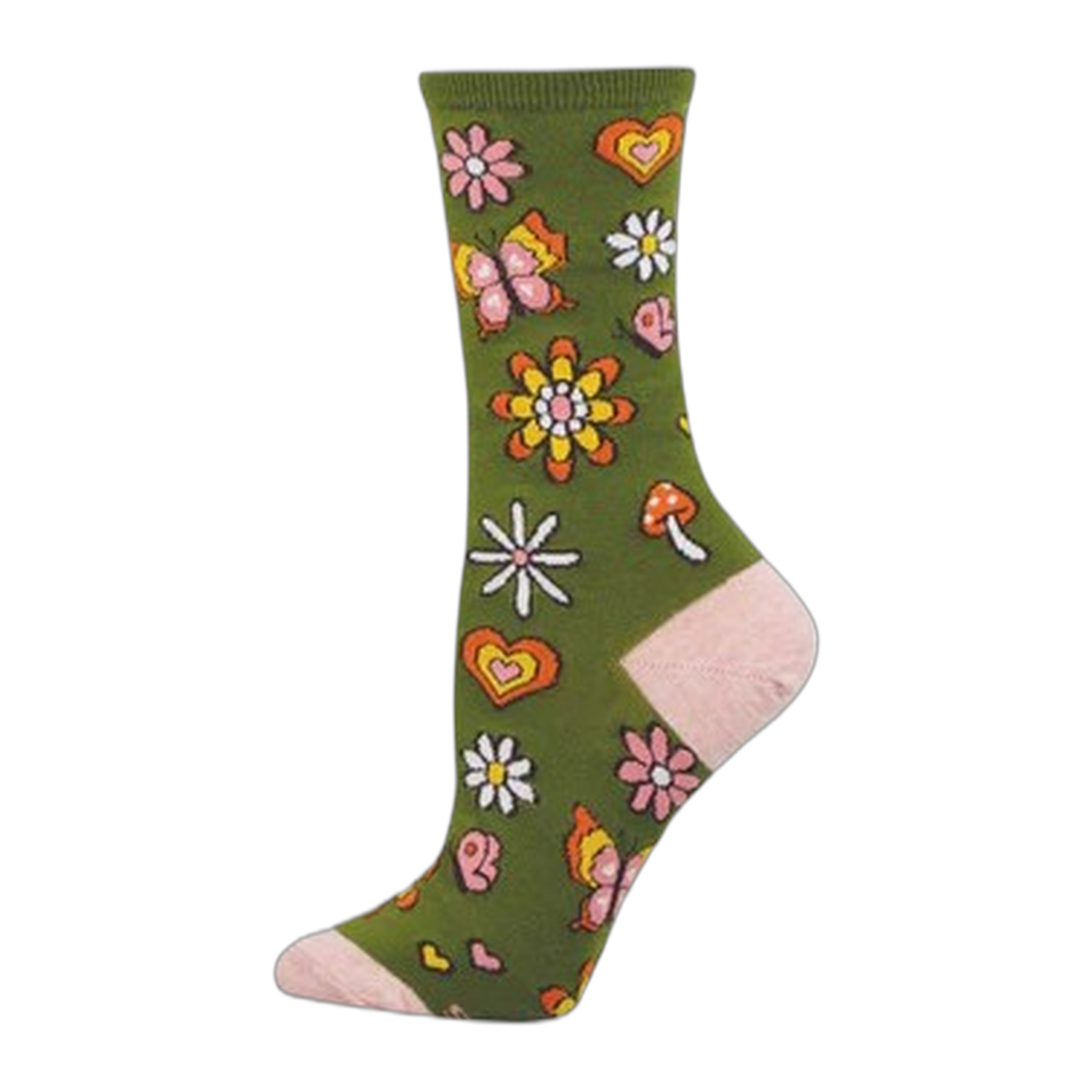 Socksmith - Hazy Daisy - Green / One Size