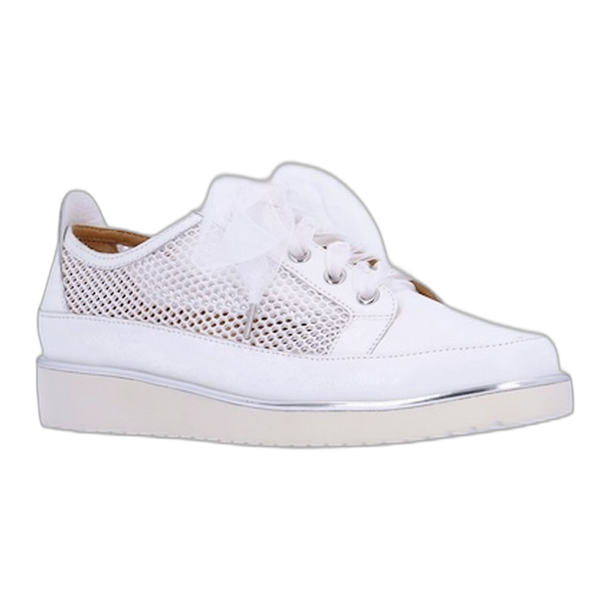 L’Amour Des Pieds - Zafira - White Suede/Mesh / M / 7.5