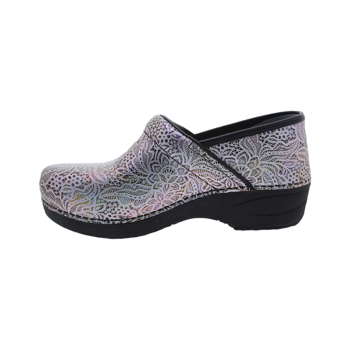 Dansko grey tooled patent sales