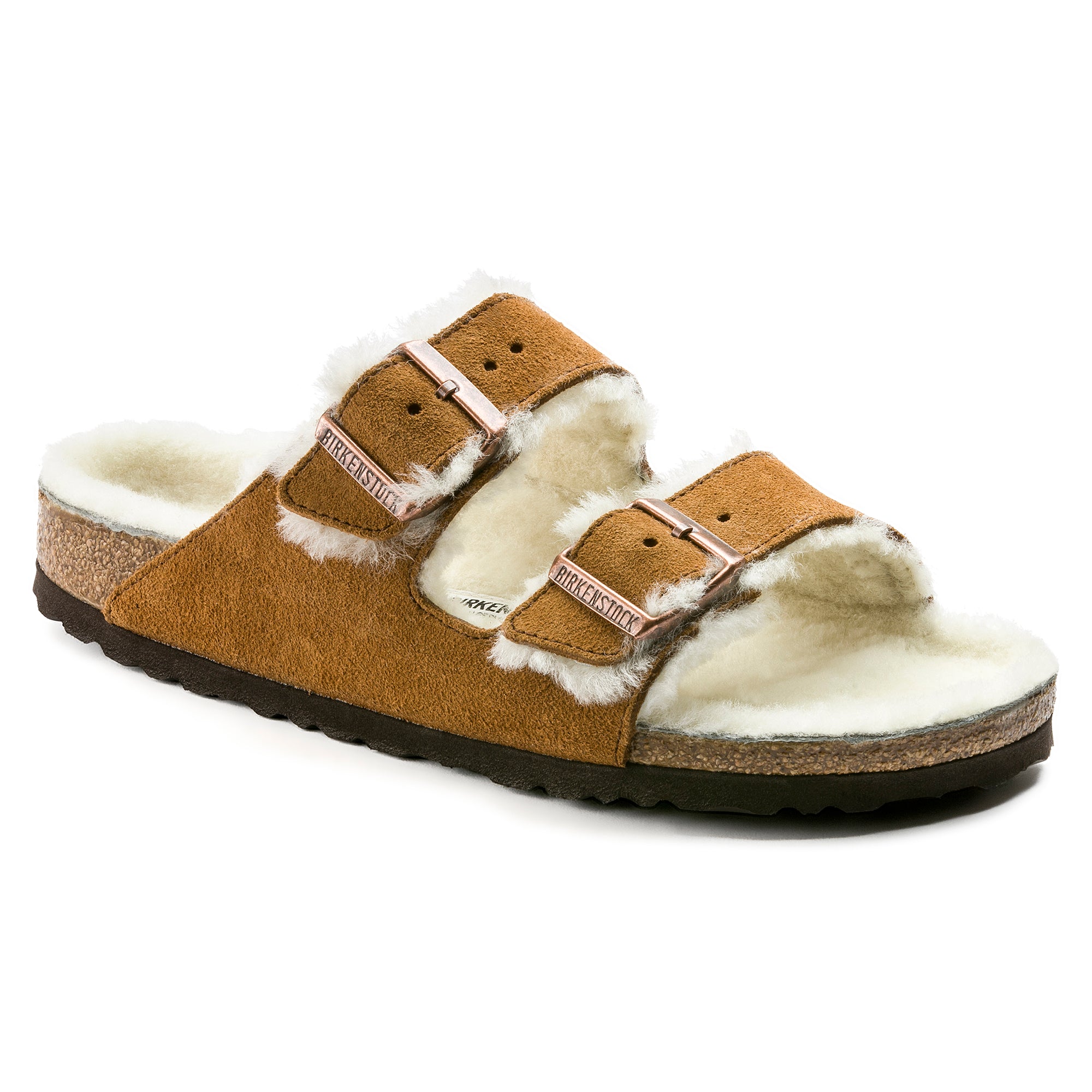 Birkenstock - Arizona Shearling - Mink-Natural / M / 36