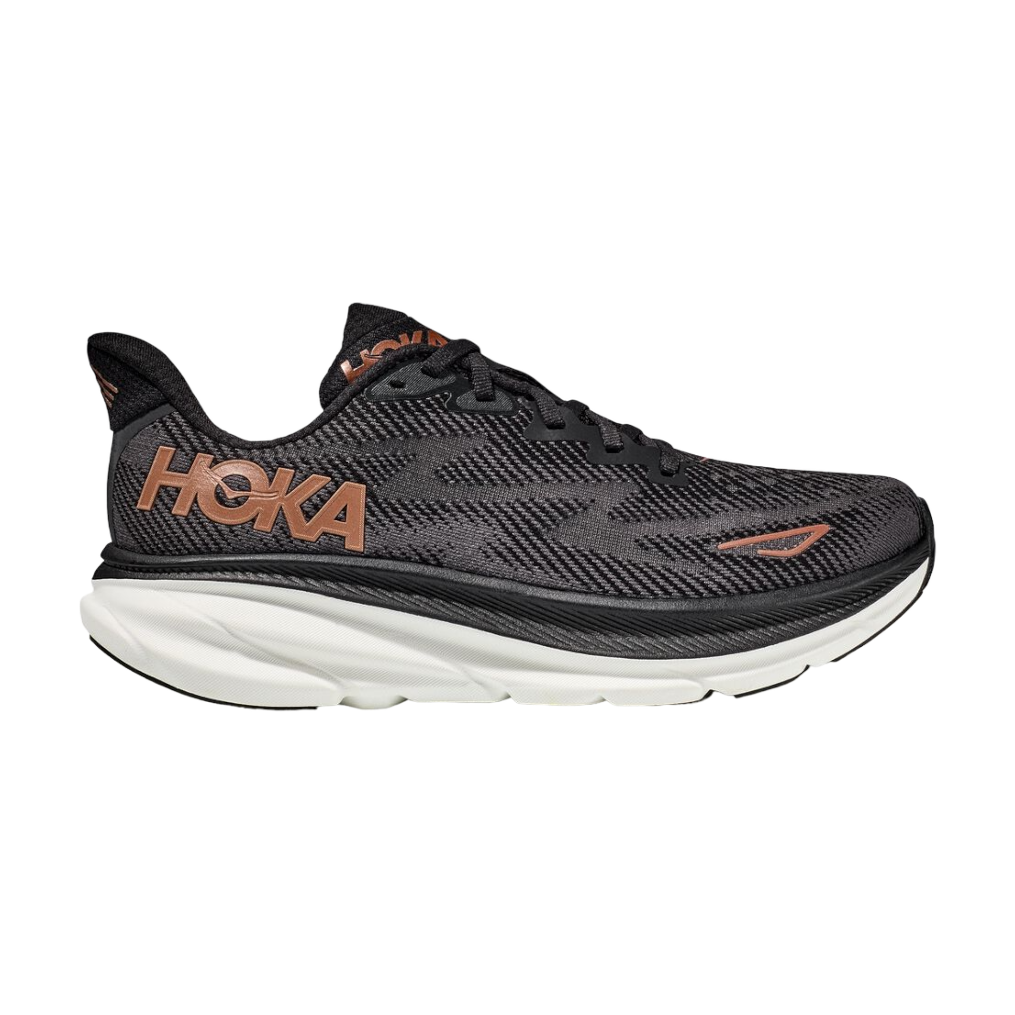 HOKA - Women's Clifton 9 - Black/Copper / W / 10.5