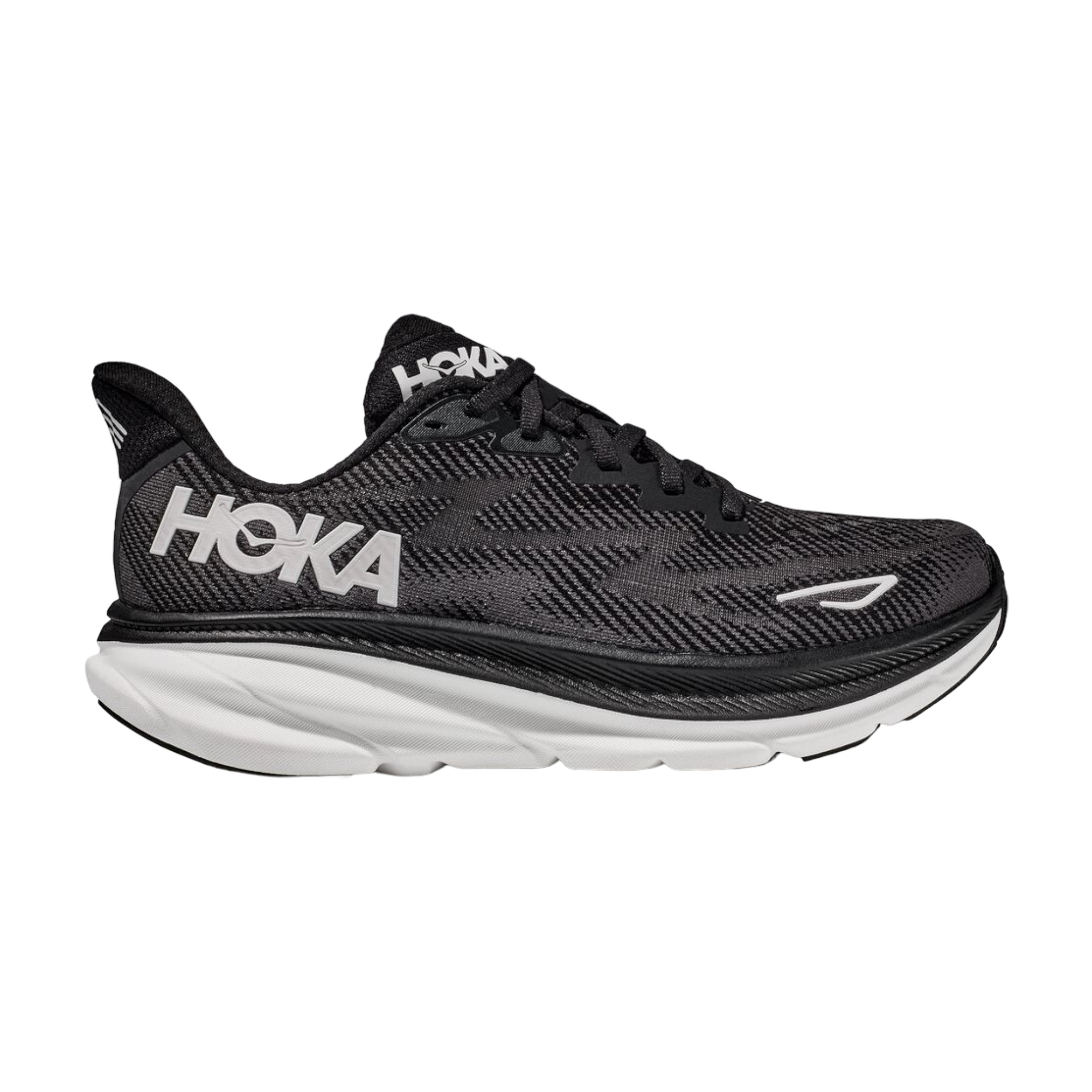 HOKA - Women's Clifton 9 - Black/White / M / 5