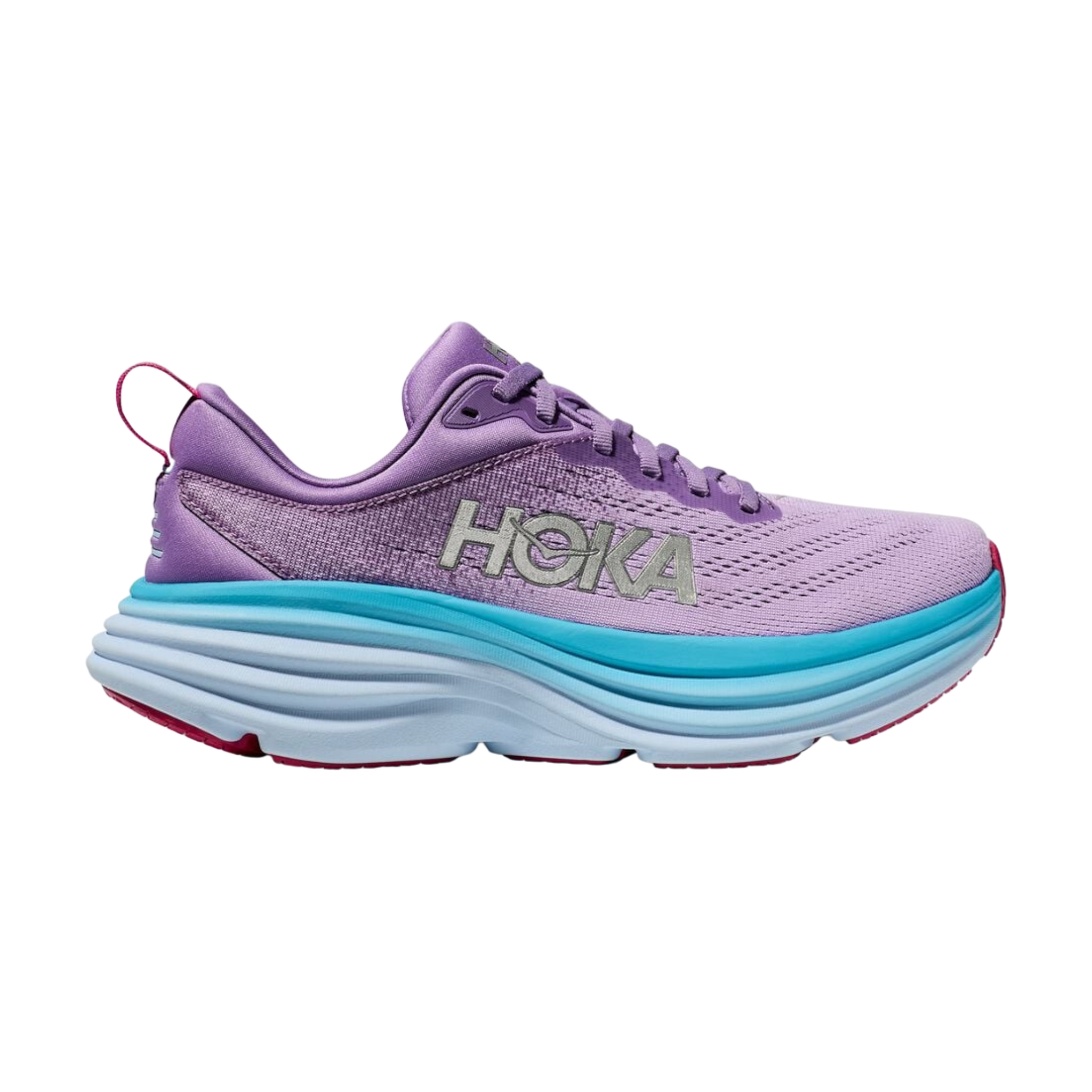 Hoka Women's Bondi 8 Cherries Jubilee / Pink Yarrow Dardano's Shoes