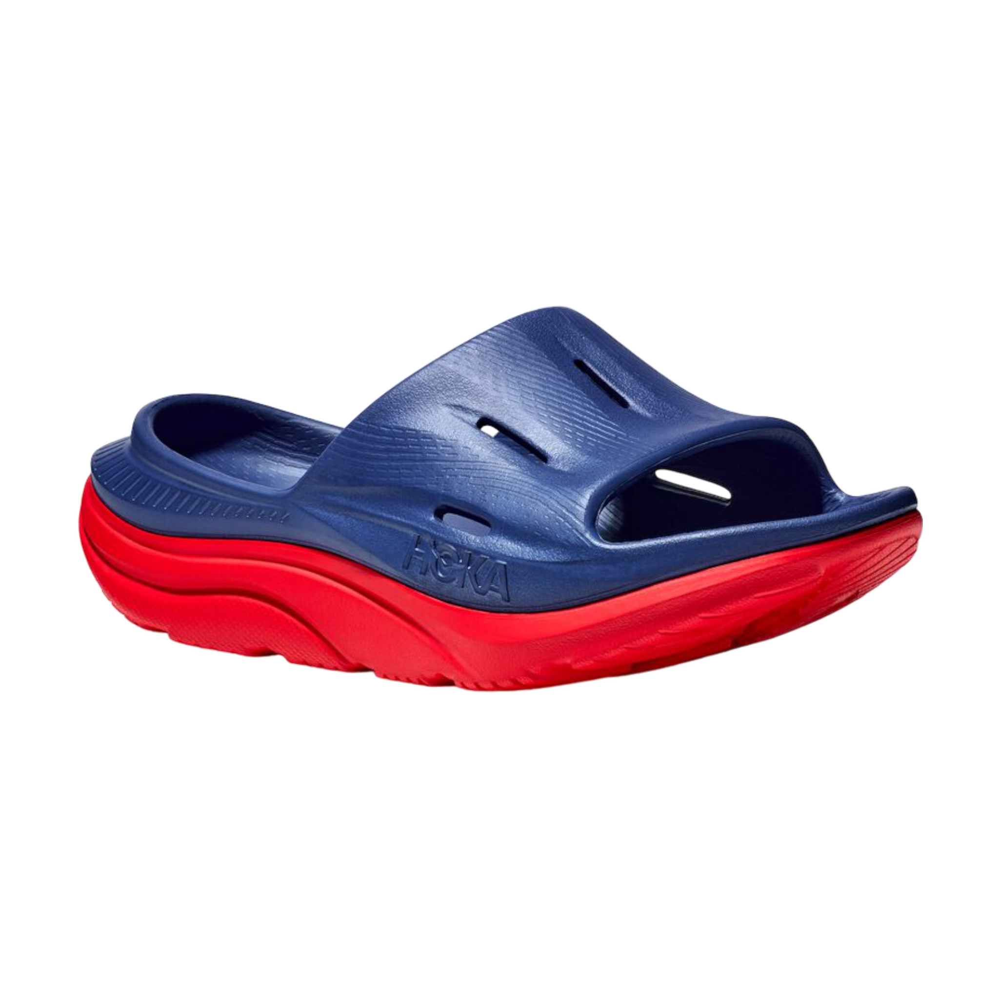 HOKA - Ora Recovery Slide 3 - Bellwether Blue/Red Alert / M / M14/W16