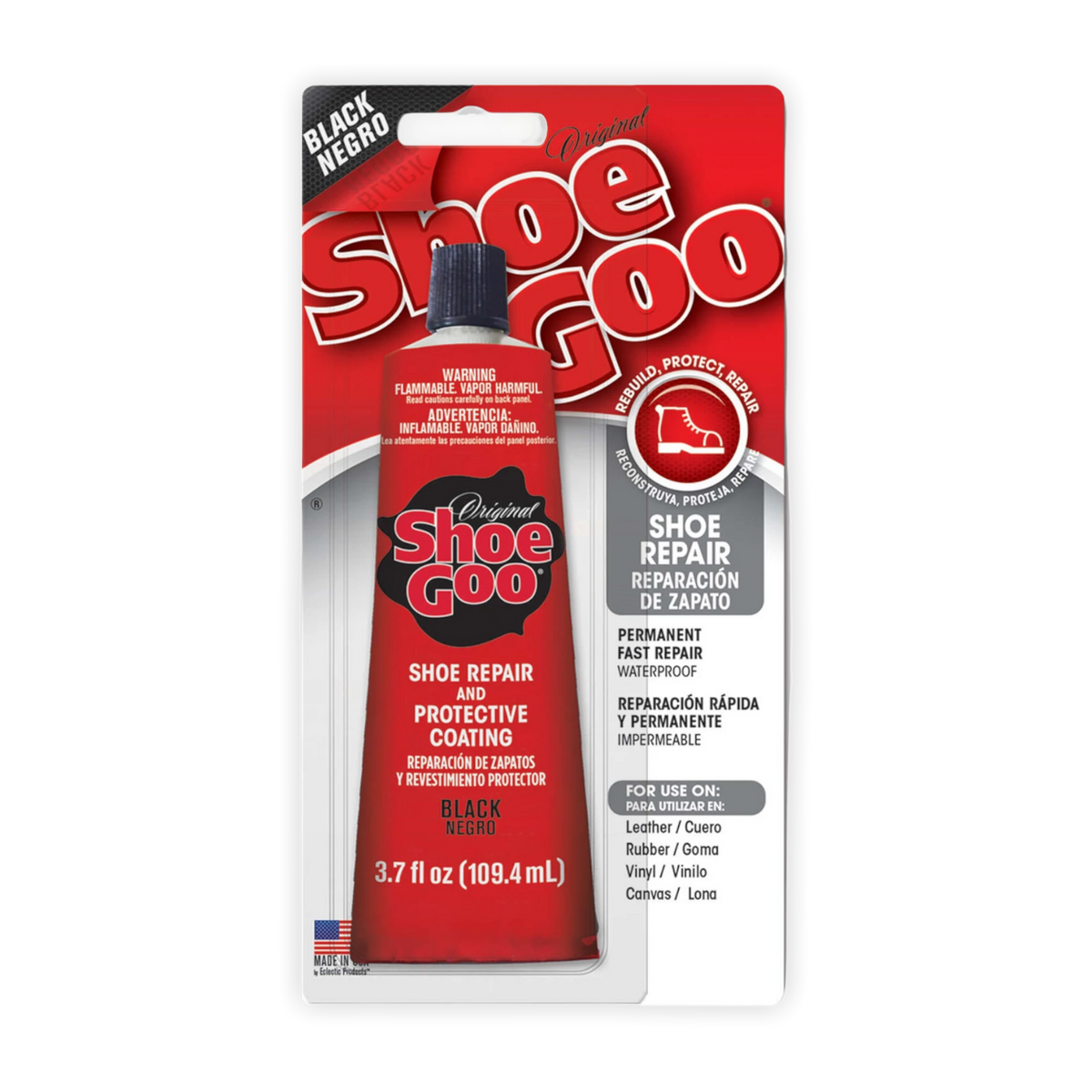 Ruby leather - SHOE GOO BLACK