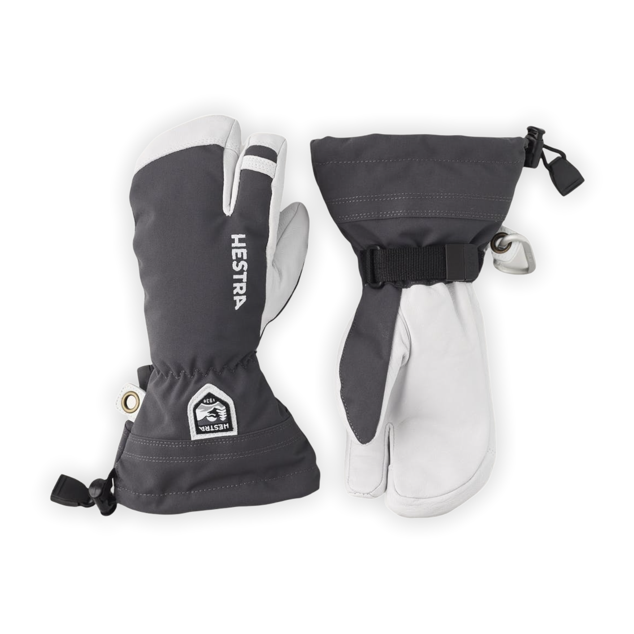 Hestra - Army Leather Heli Ski Jr. 3-finger - Grey / 3