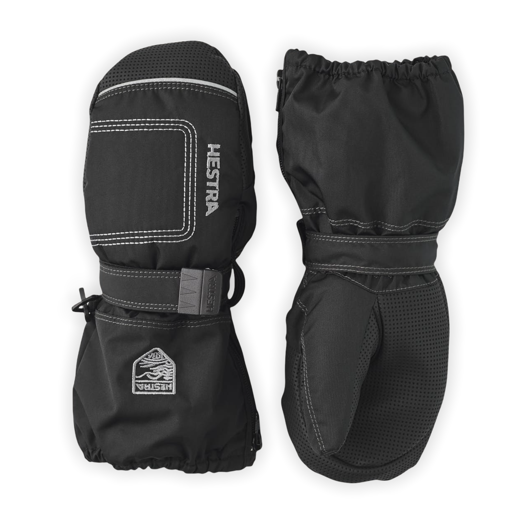 Hestra - Baby Zip Long Mitt - BLACK / BLACK / 2