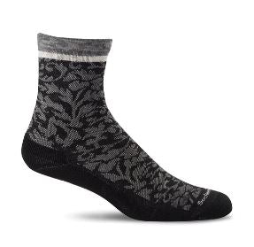 SockWell - Women's Plantar Cush Crew | Plantar Relief Socks - BLACK / S/M
