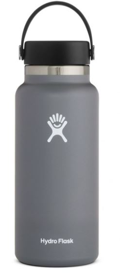Hydro Flask 32 oz Wide Mouth Bottle Limited Edition Gray Grey Teal Flint  RARE