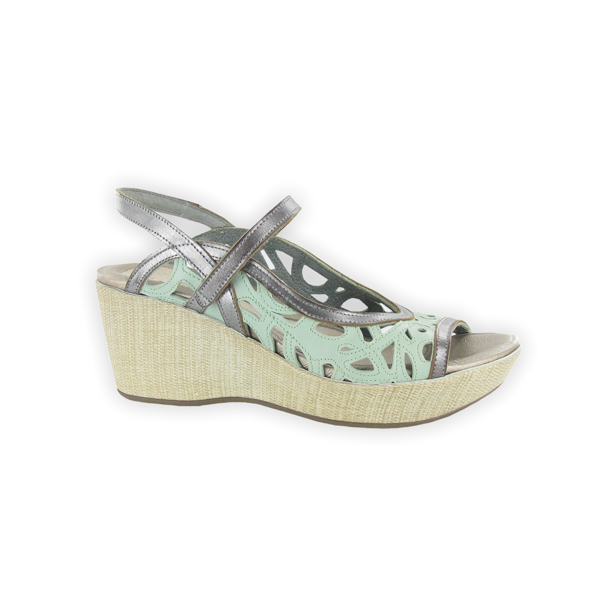 Naot - Deluxe - Celadon Lthr/Mirror Lthr / M / 35