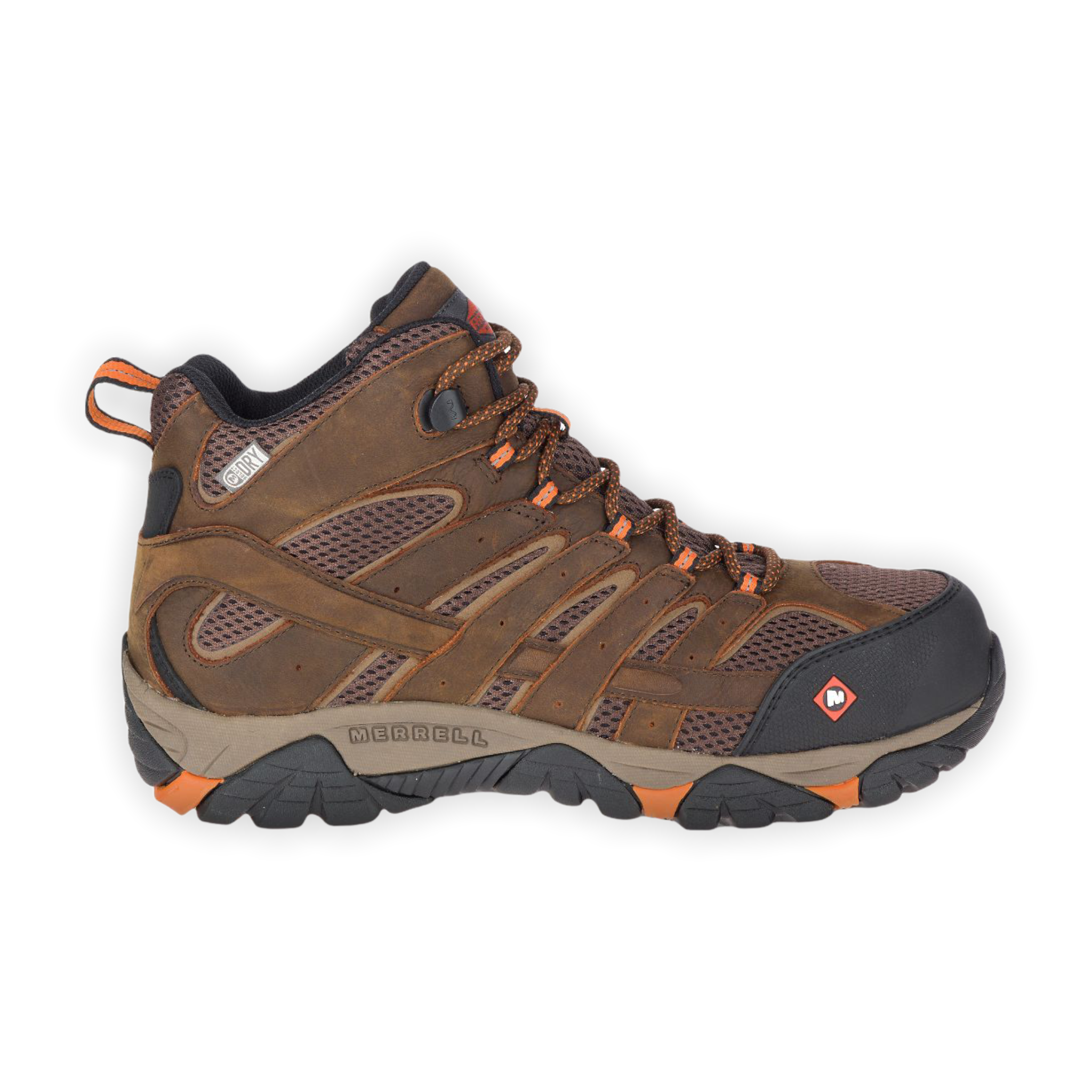 Merrell Men s Moab Vertex Mid Waterproof Comp Toe Work Boot Wide