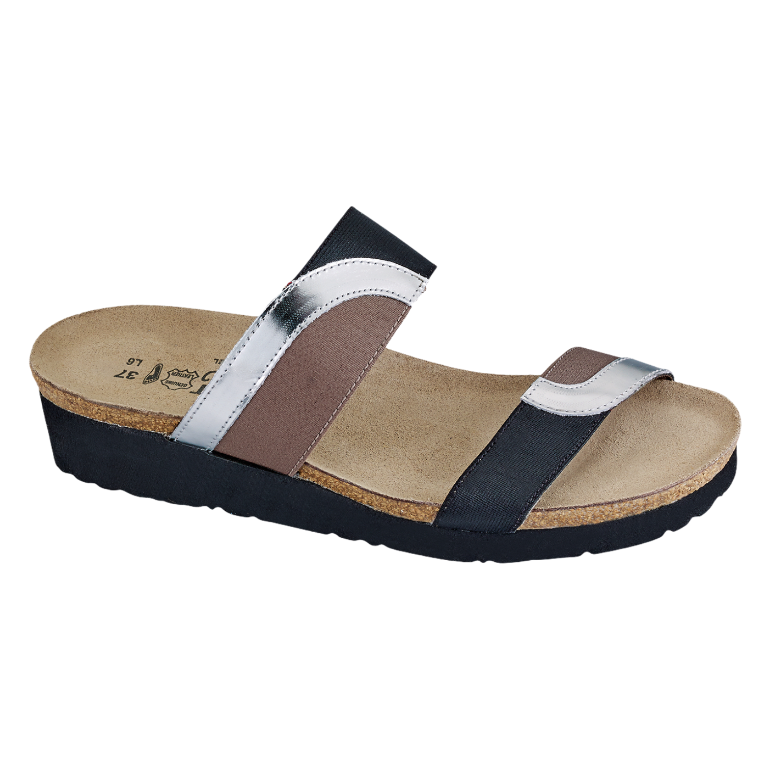 Naot - Frankie - Silv Mirror/Black/Khak Stretch / M / 36