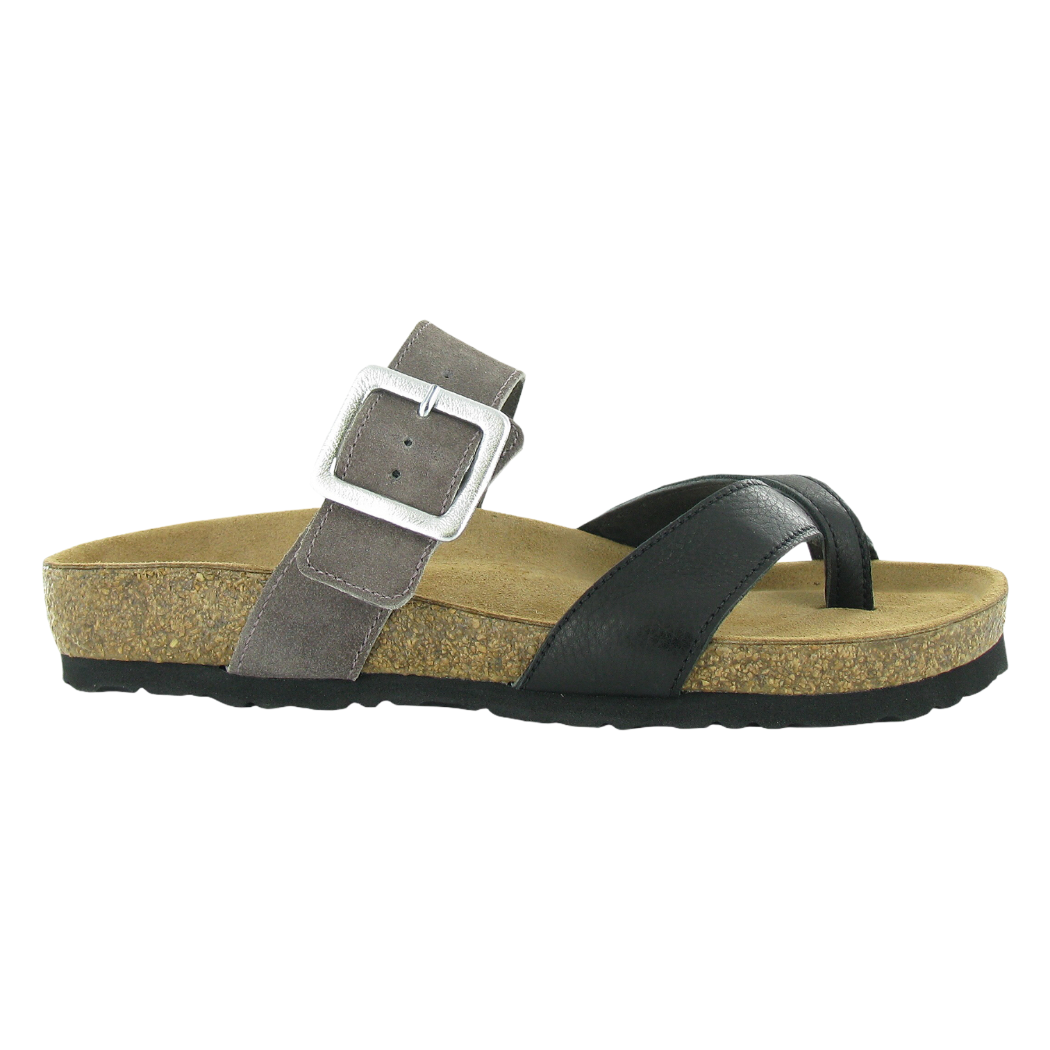 Naot - Fresno - Sft Black Lthr/Taupe Gry Suede / M / 35