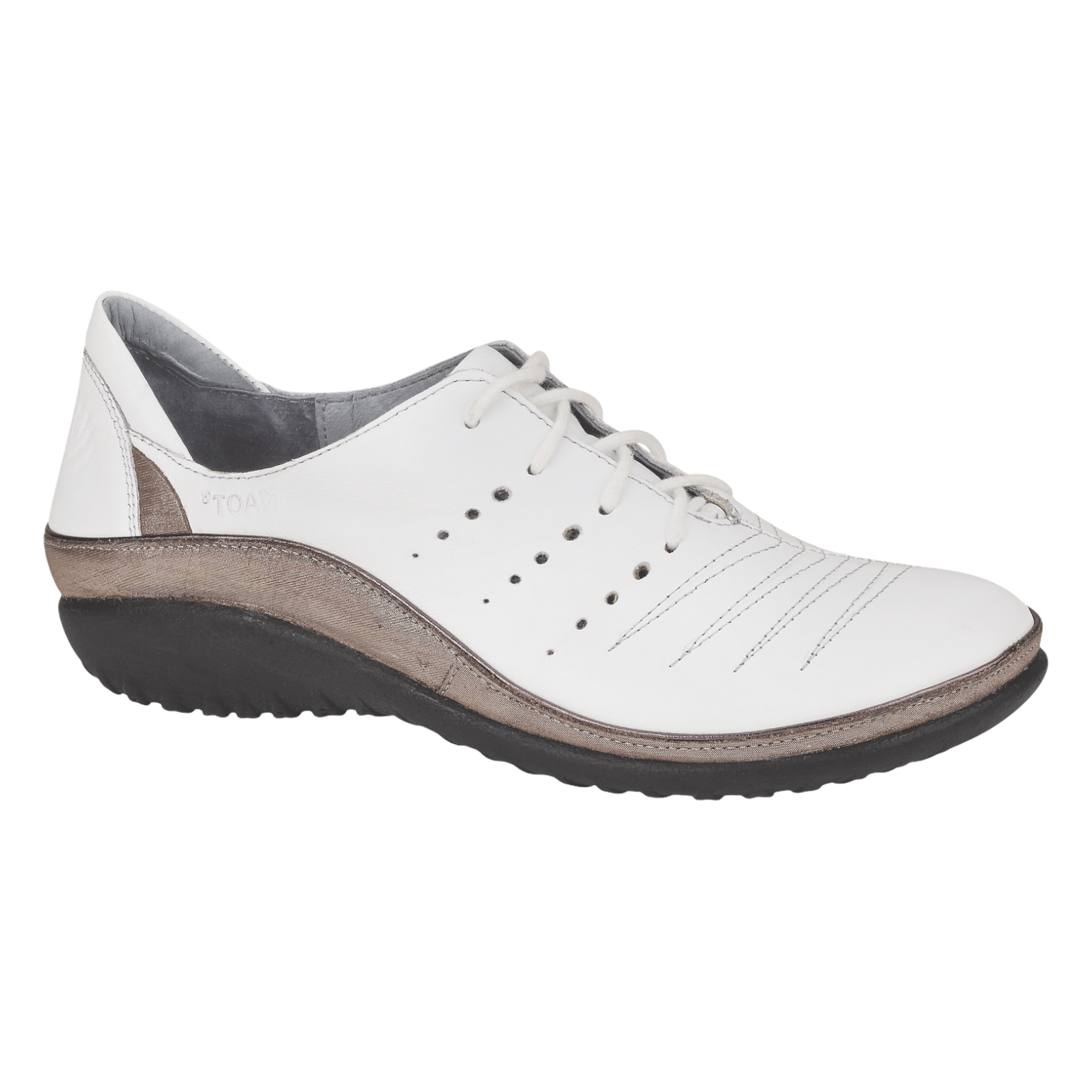 Naot - Kumara - White Lthr/Silver Threads Lthr / M / 35