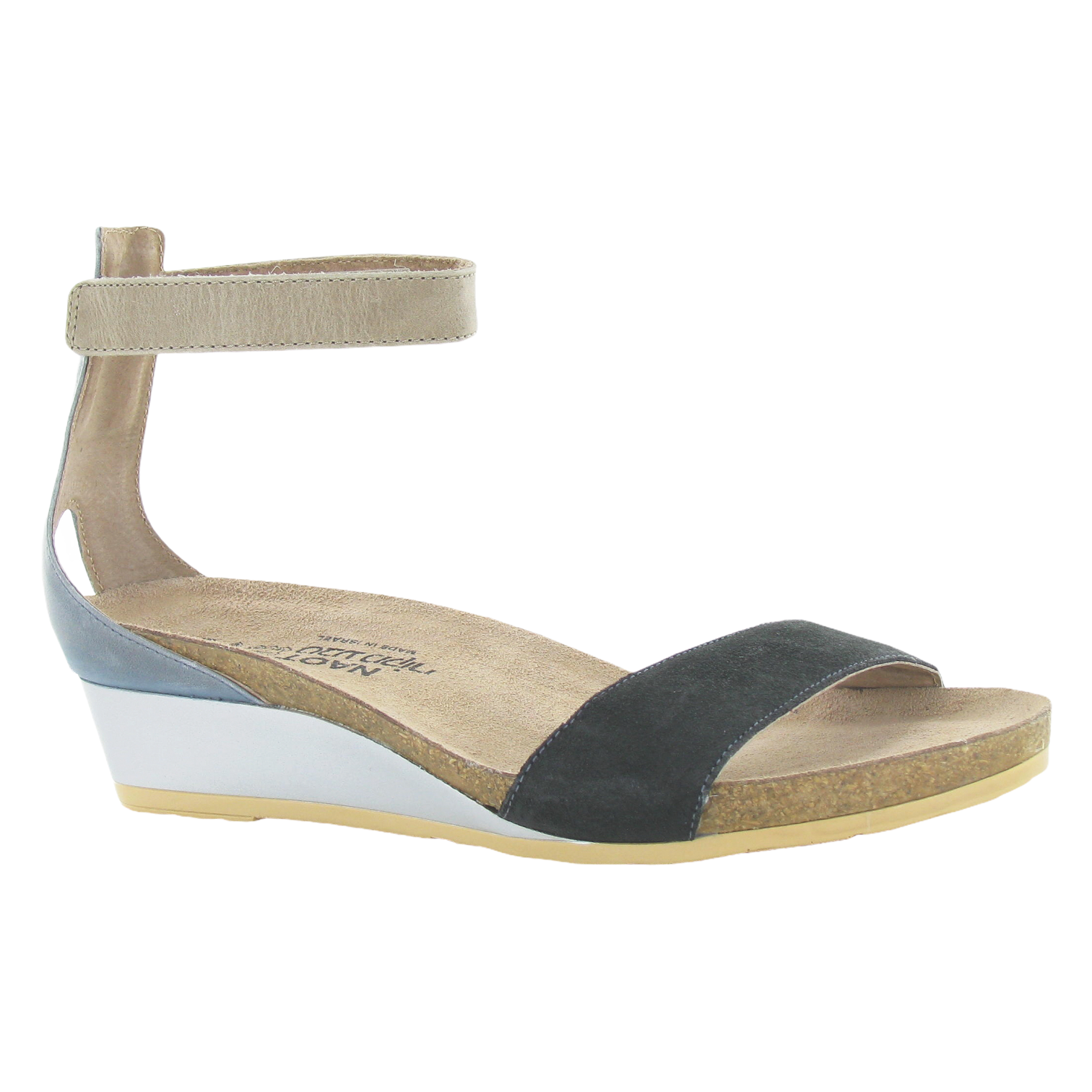 Naot - Pixie - Black Suede/Slate/Khaki / M / 35