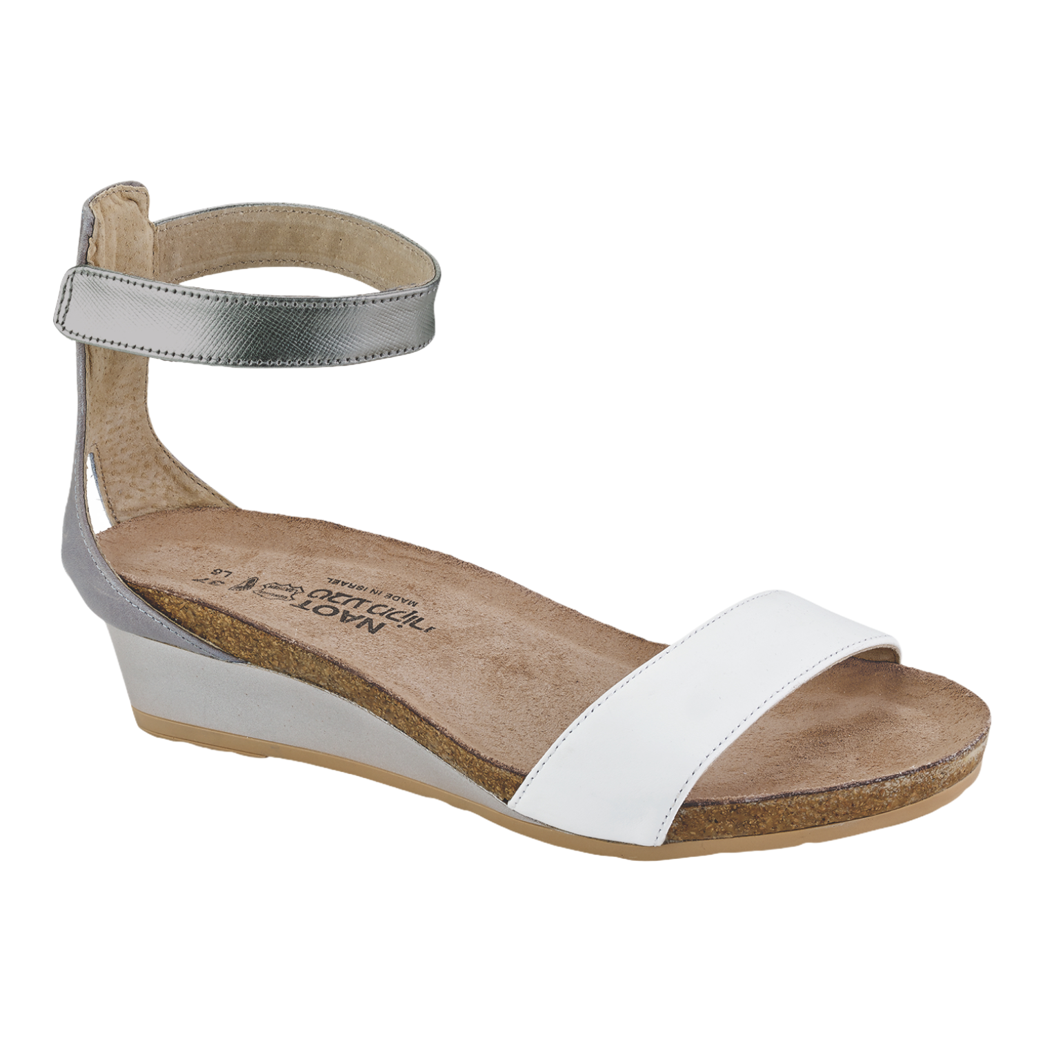 Naot - Pixie - White/Vintage Slate/Silver Luster / M / 35