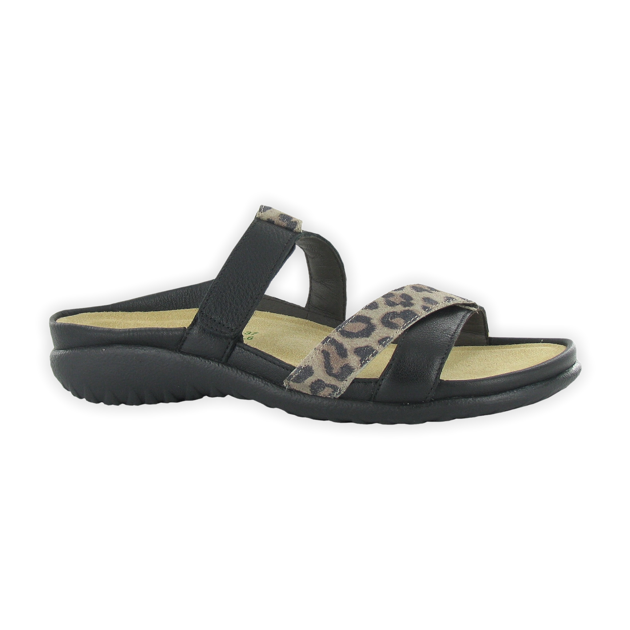 Naot - Tariana - Soft Black Leather/Cheetah Suede / M / 36