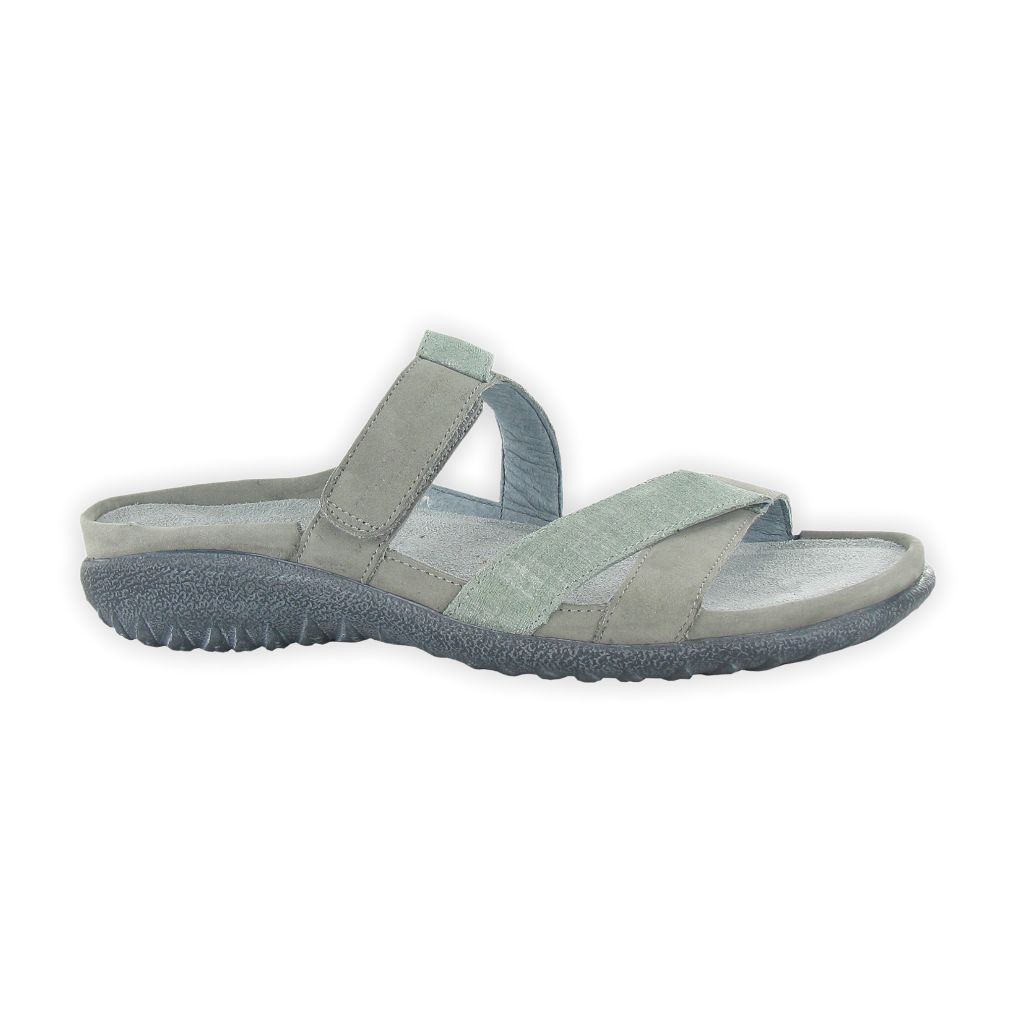 Naot - Tariana - Light Grey Nubuck/Teal Linen Leather / M / 37
