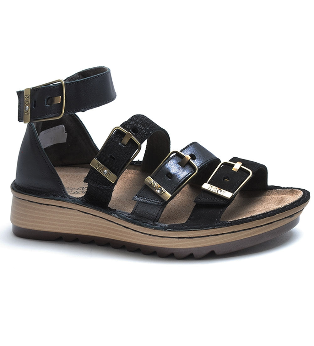 Naot - Begonia - Black/Metallic / M / 37