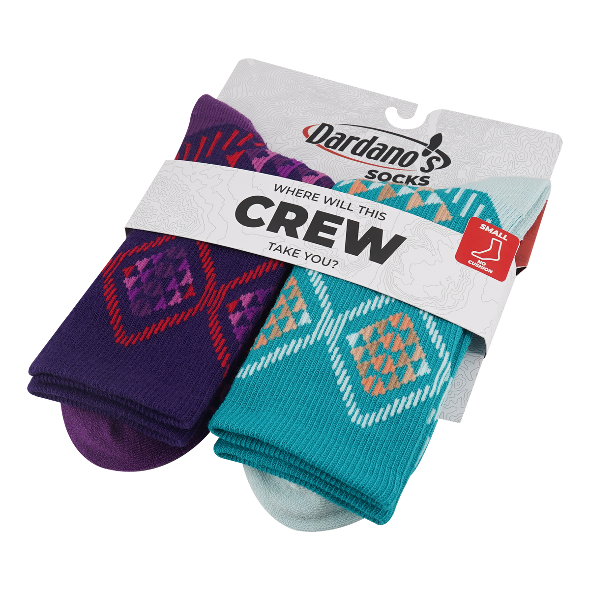 Dardano's - Women's Crew Socks No Cushion 2- Pack