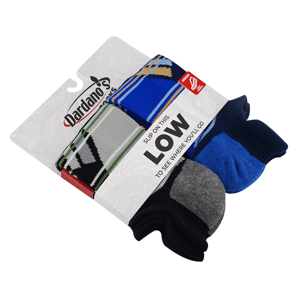 Dardano's - Men's Low Socks Light Cushion 2-Pack