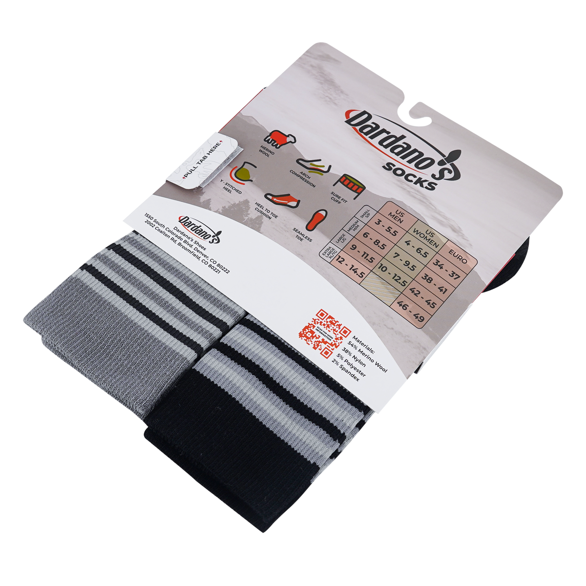 Dardano's - Men's Crew Socks Targeted Cushion 2-Pack