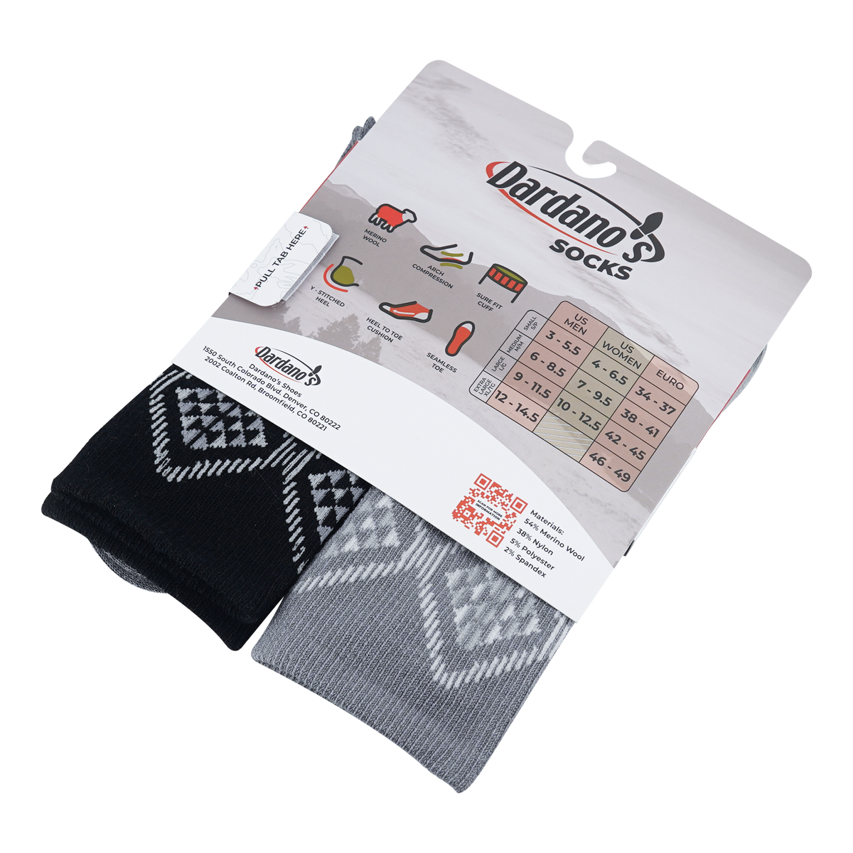 Dardano's - Women's Crew Socks No Cushion 2- Pack