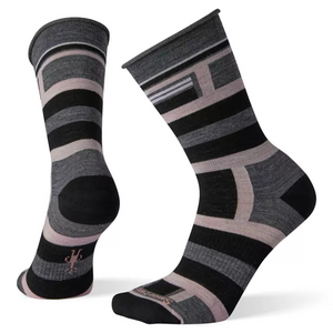 Women's Non-Binding Pressure Free Striped Crew Socks