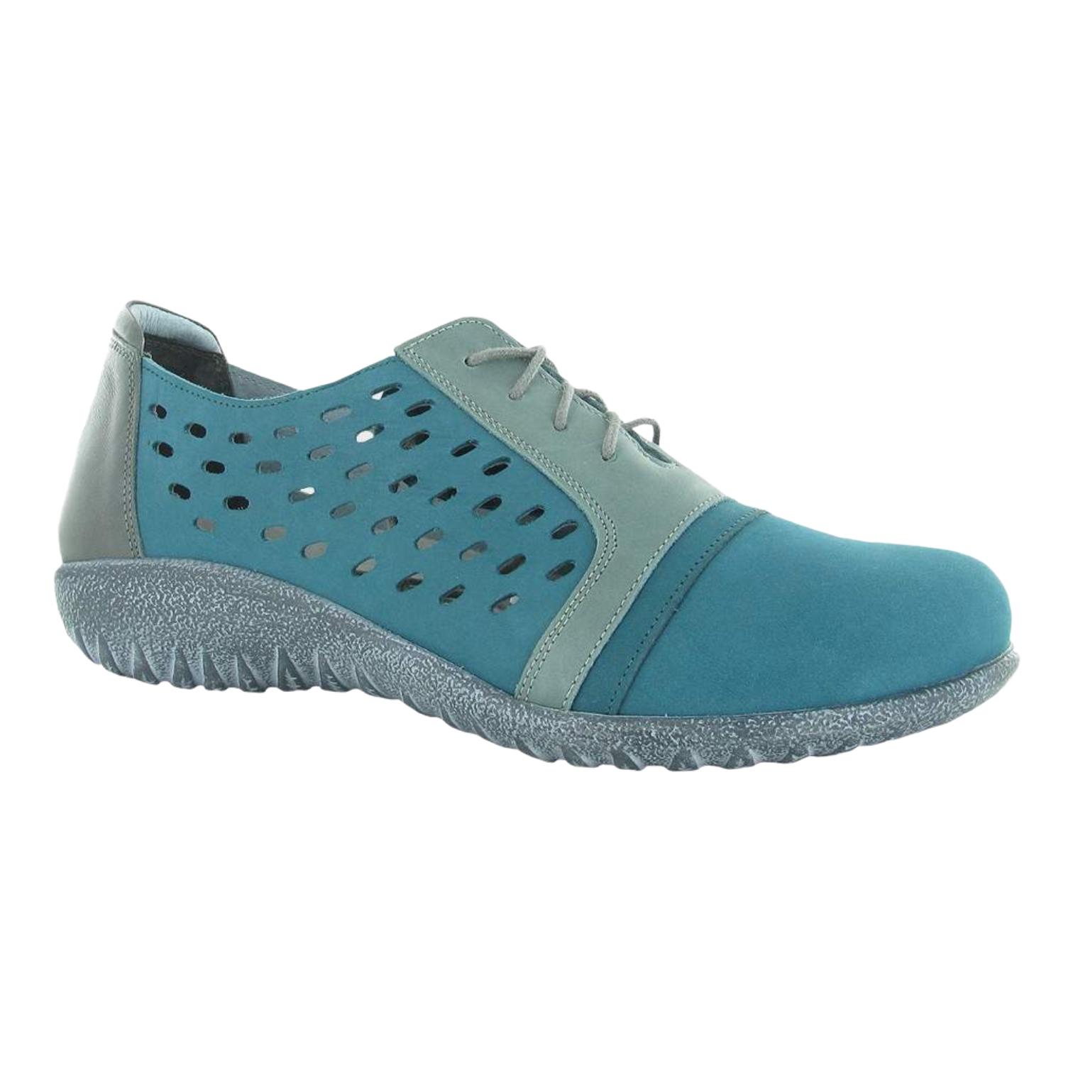 Naot - Lalo - Teal Nubuck/Sea Green/Tin Gray / M / 35