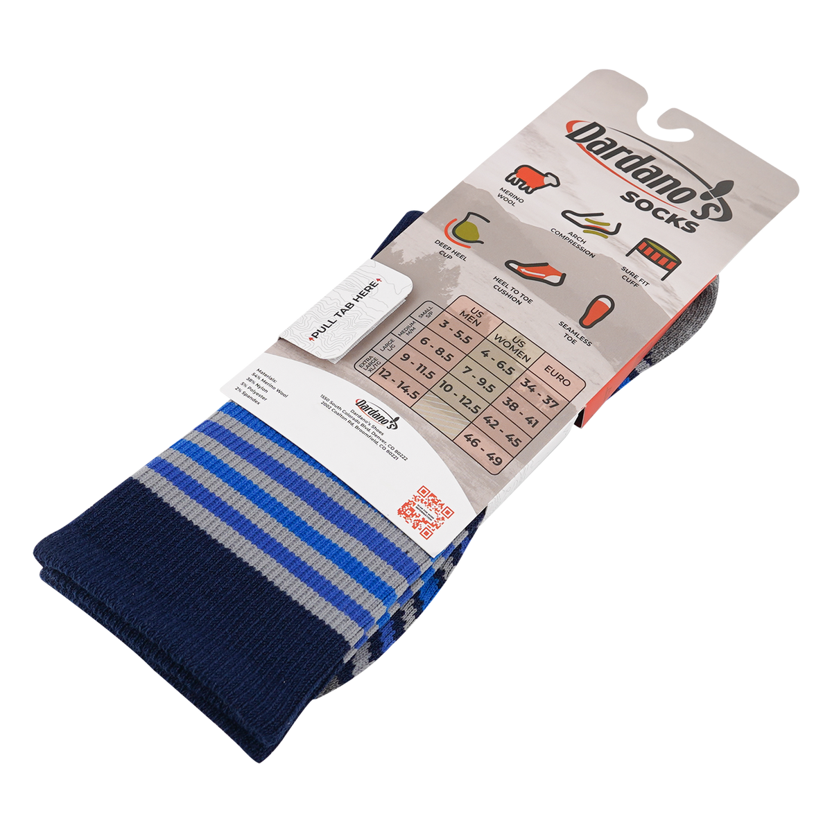 Dardano's - Men's Crew Socks Targeted Cushion