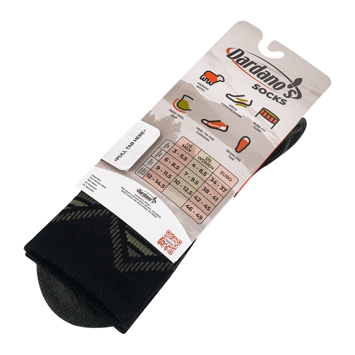 Dardano's - Men's Crew Socks No Cushion