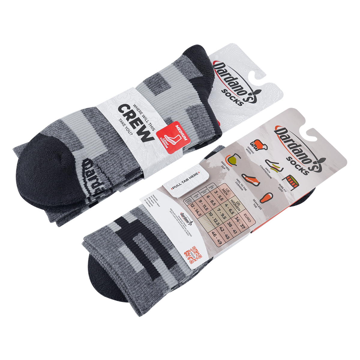 Dardano's - Men's Crew Socks Light Cushion