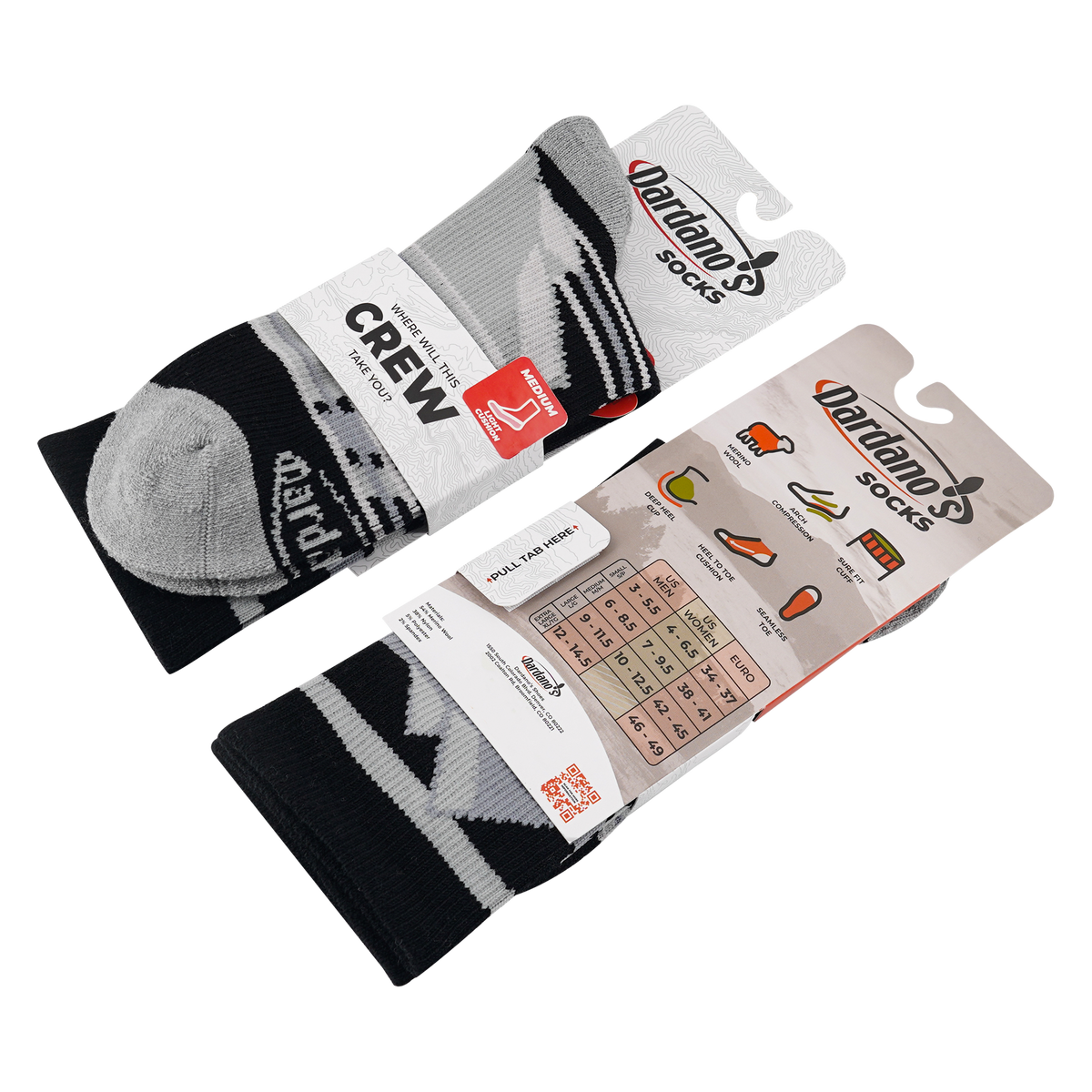 Dardano's - Men's Crew Socks Light Cushion