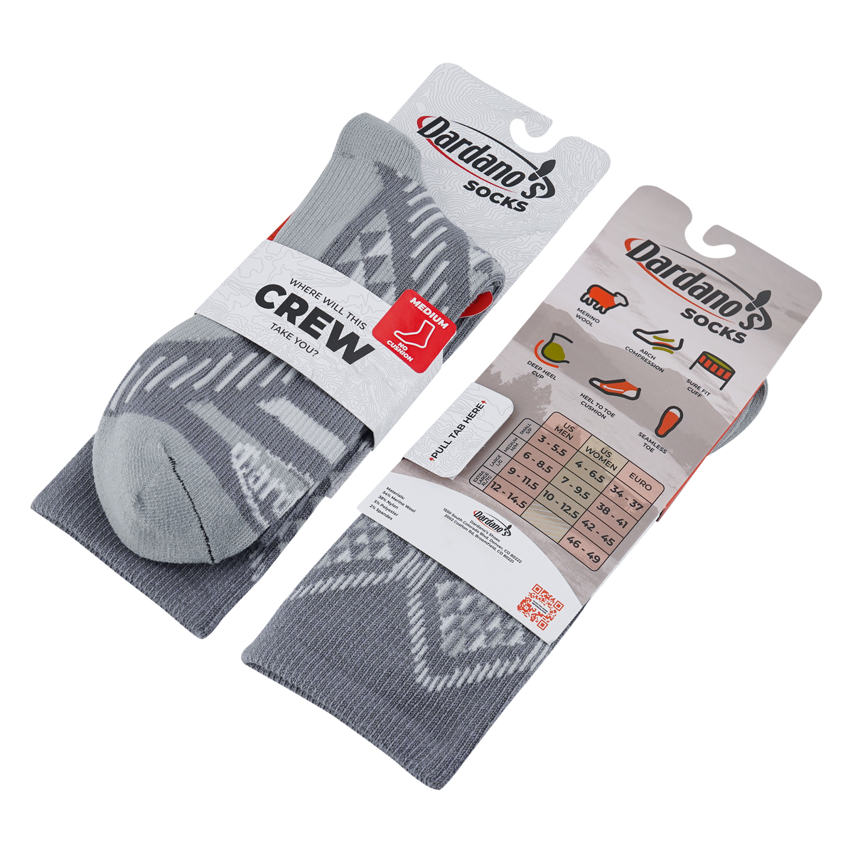 Dardano's - Women's Crew Socks No Cushion