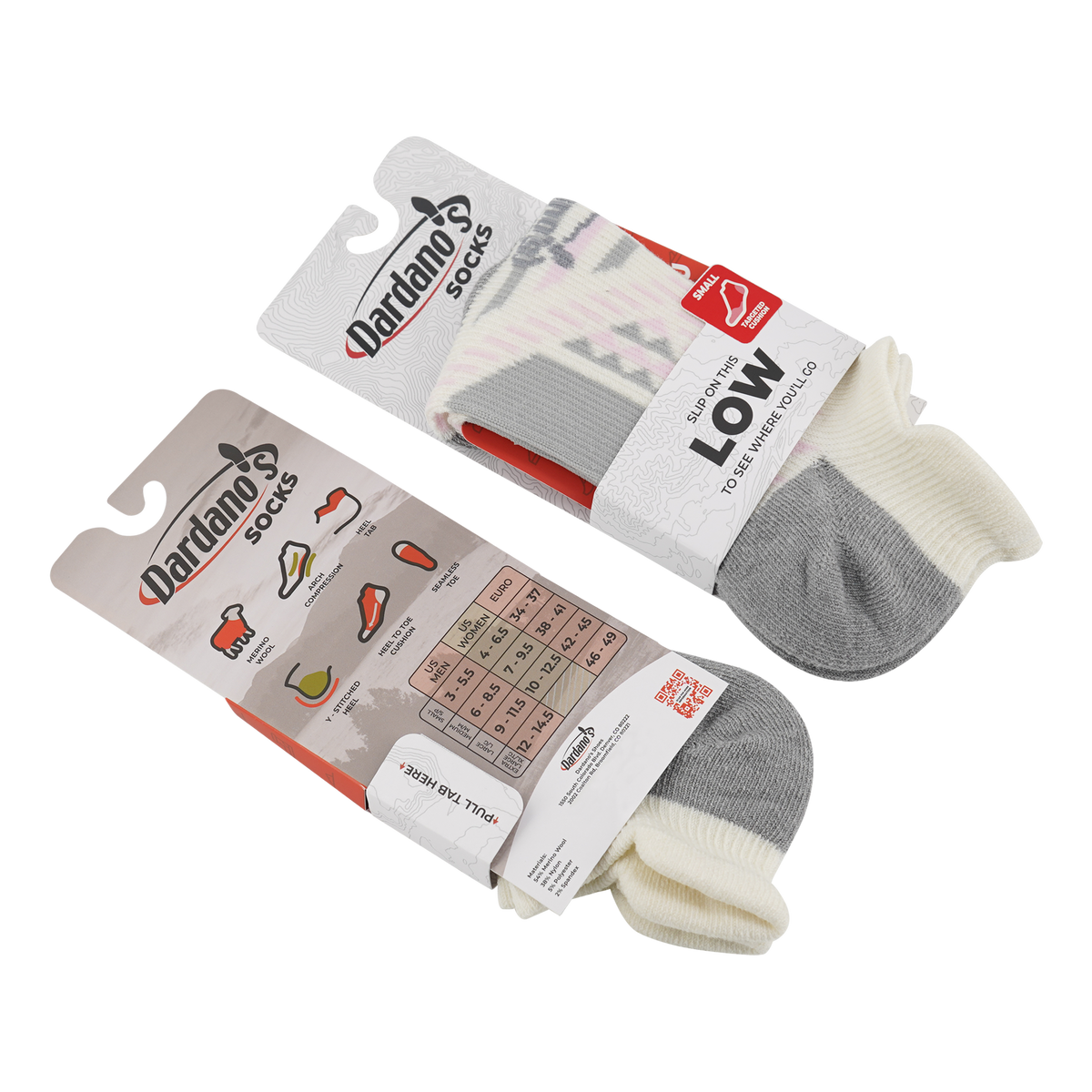 Dardano's - Women's  Low Socks Targeted Cushion