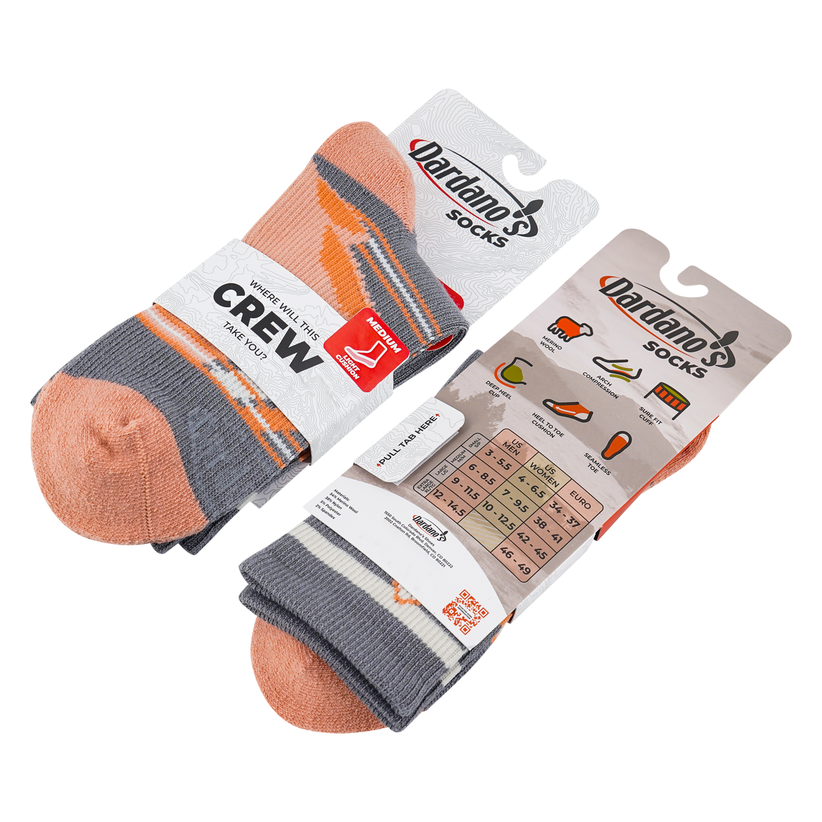 Dardano's - Women's Crew Socks Light Cushion