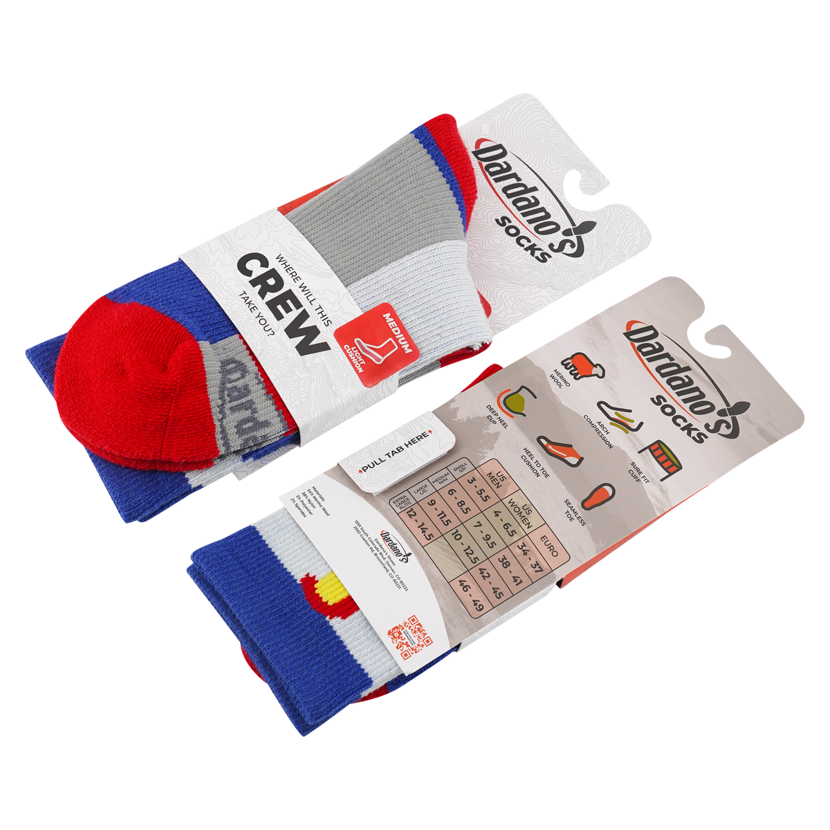 Dardano's - Unisex Crew Socks Light Cushion