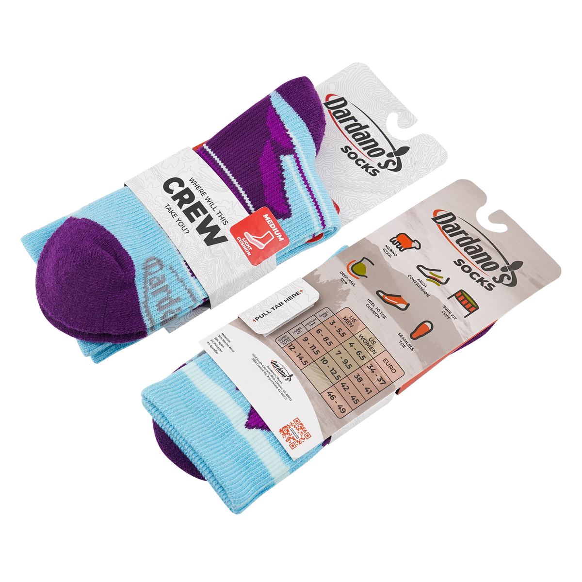 Dardano's - Women's Crew Socks Light Cushion