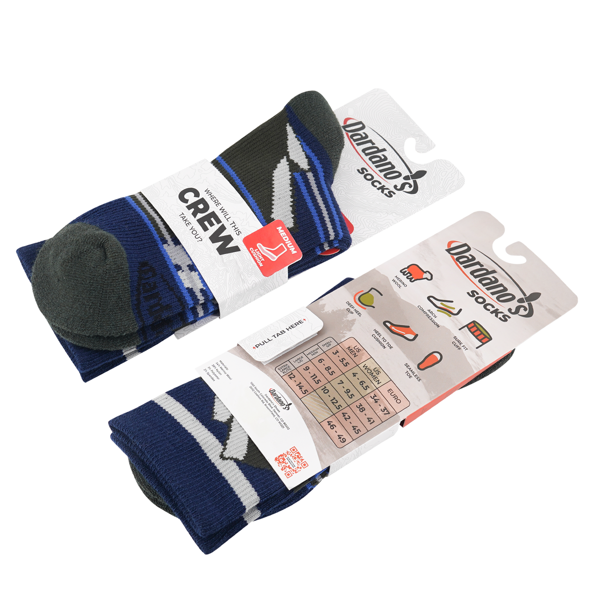 Dardano's - Men's Crew Socks Light Cushion